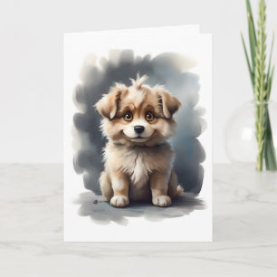 Cartão de Cumprimentos em Branco de Cachorrinho Fo
