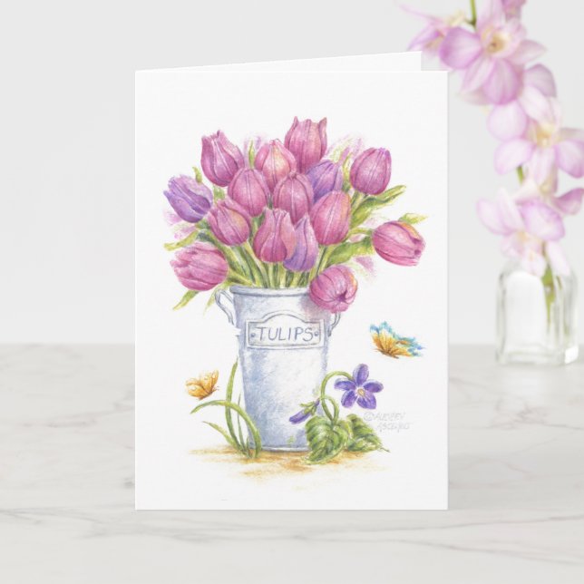 Cartão de Cumprimentos em Branco para Todas as Oca (Orquídea)