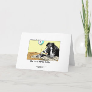 Cartão de Cumprimentos Engraçado de Border Collie