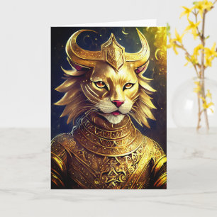 Cartão de Cumprimentos Fantástico Felino para Toda