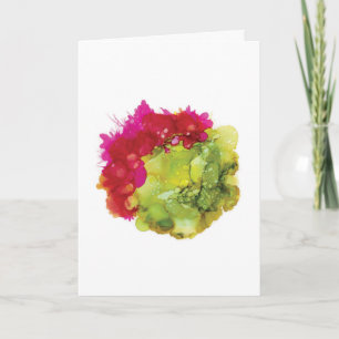 Cartão de Cumprimentos Floral Abstrato Vibrante