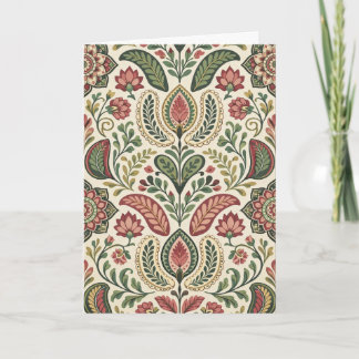 Cartão de Cumprimentos Floral Vintage Elegante |