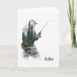 Cartão de Cumprimentos "Flyfisherman Double Exposu
