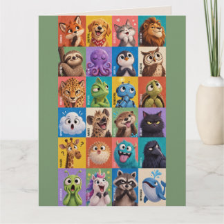 Cartão de Cumprimentos Love You Many Faces – Just