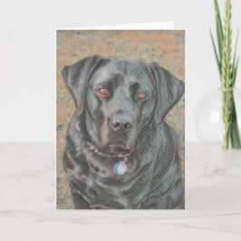 Cartão de cumprimentos multifacetado do cão preto
