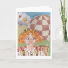 Cartão de cumprimentos para Piloto de Balão de Ar 