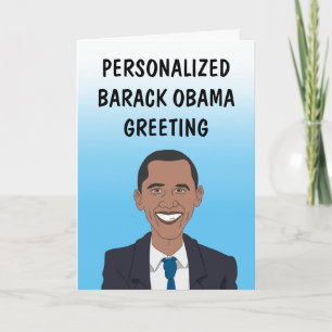 Cartão de Cumprimentos Personalizado Barack Obama