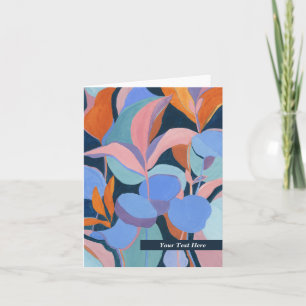 Cartão de Cumprimentos Personalizado de Arte Botân
