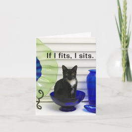 Cartão de Cumprimentos Personalizado Gato Smoking