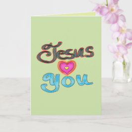 Cartão de Cumprimentos Personalizado 'Jesus Te Ama