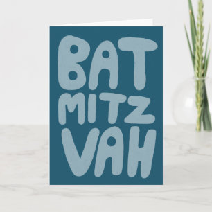 Cartão de Cumprimentos Personalizável BAT MITZVAH 