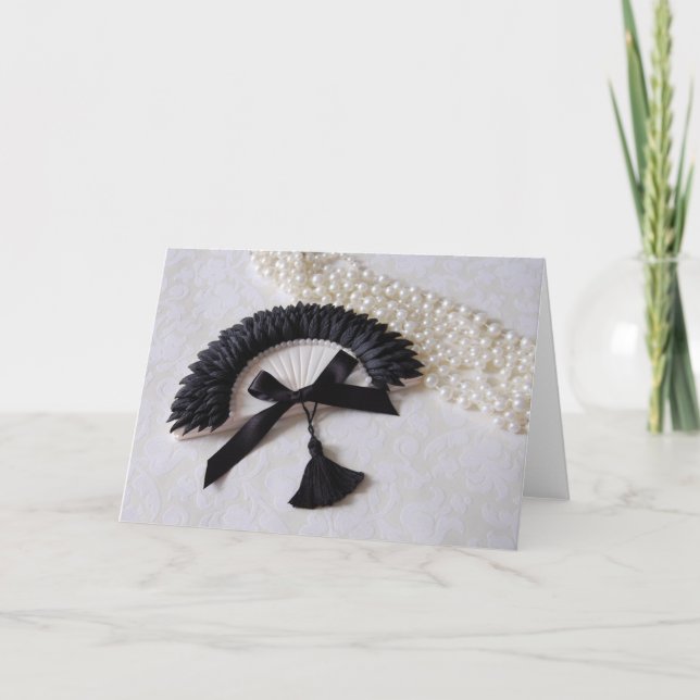 Cartão de cumprimentos preto & branco (Frente)