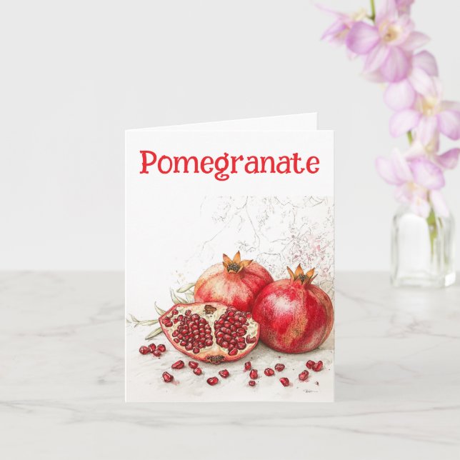 Cartão de Cumprimentos Romã (Orquídea)