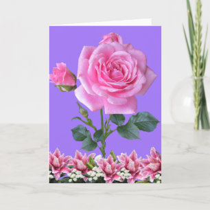 Cartão de Cumprimentos Rosa de Sarãe Lírio do Vale