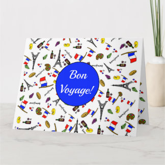 Cartão de Cumprimentos Temático Francês Bon Voyage