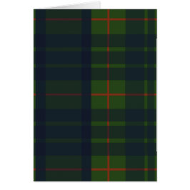 Cartão de Cumprimentos Xadrez Verde e Azul Tartan