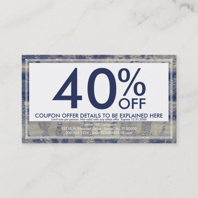 cartão de cupão de inverno (Frente)