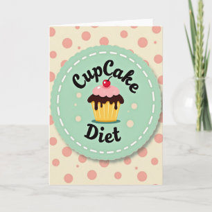 Cartão de Cupcake Retro Doce
