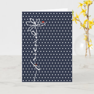 cartão de daisy e de ladybugs de aniversário do 