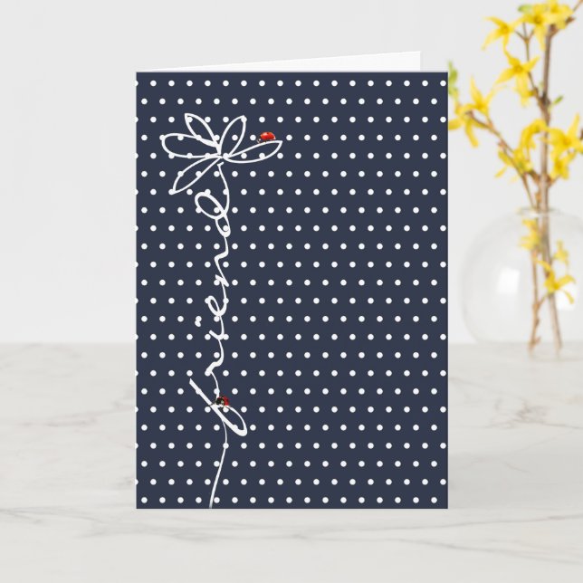 cartão de daisy e de ladybugs de aniversário do am (Flor Amarela)