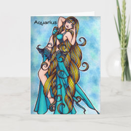 Cartão de Dança de Aquarius Zodiac Belly