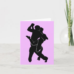 Cartão de Dançarinos de Tango Personalizado com No