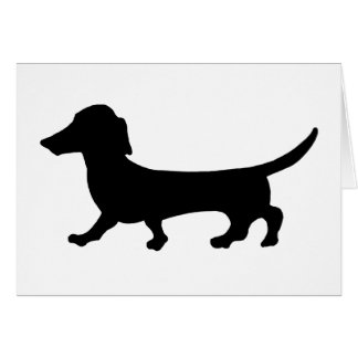 Cartão de Daschund Greating