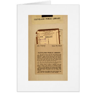 Cartão de data aprazada da biblioteca