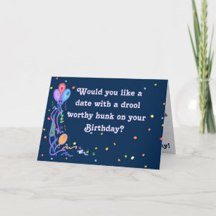 Cartão de "Data" de Aniversário Engraçado com Houn
