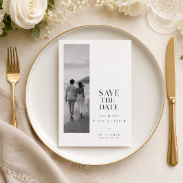 Cartão de Data de Casamento com Tipografia de Impa