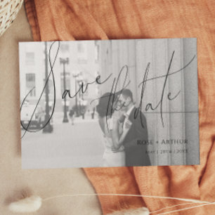 Cartão de data de salvamento com design simples e 