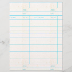 Cartão de Data de Vencimento do Livro de Bibliotec