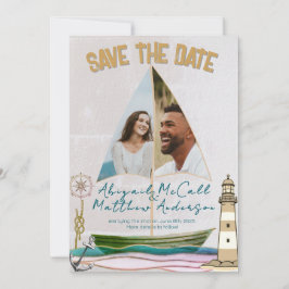 Cartão de Data do Fluxo de Fotografia Náutico