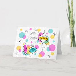 Cartão de dentro de Natal de Árvore Retroativa Bau