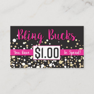 Cartão De Desconto $1 fanfarrões de Bling