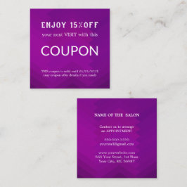 Cartão De Desconto Abastecimento de salões de relva de prata de luxo