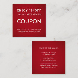 Cartão De Desconto Abastecimento de salões de relva de prata de luxo