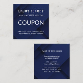 Cartão De Desconto Abastecimento de salões de relva de prata de luxo