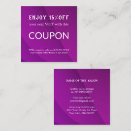 Cartão De Desconto Abastecimento de salões de relva de prata de luxo