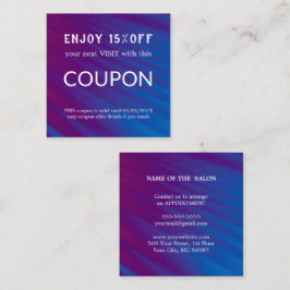 Cartão De Desconto Abastecimento de salões de relva de prata de luxo