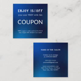 Cartão De Desconto Abastecimento de salões de relva de prata de luxo