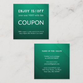 Cartão De Desconto Abastecimento de salões de relva de prata de luxo