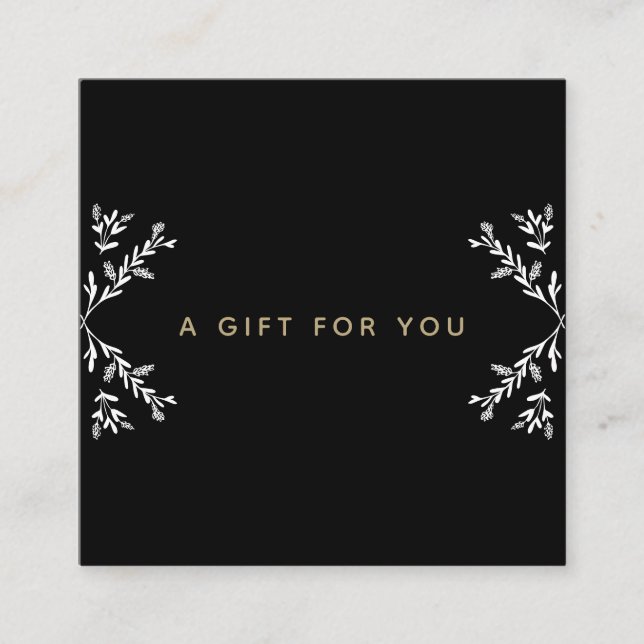 Cartão De Desconto Apreciação do cliente preto e branco (Frente)