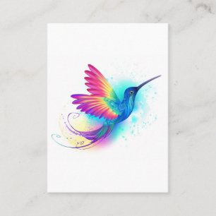 Cartão De Desconto Arco-Íris Exótico Hummingbird