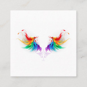 Cartão De Desconto Asas Fluffy Rainbow