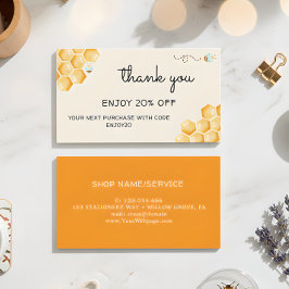 Cartão De Desconto Avejeira de abelhas produtoras de mel