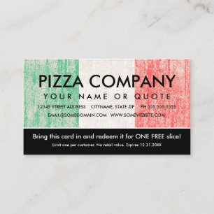 Cartão De Desconto bandeira do cupão de pizza itália