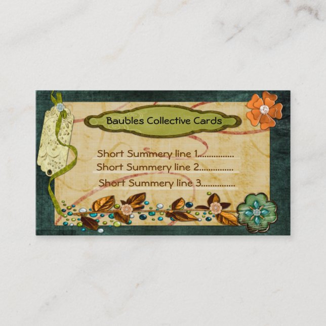 Cartão De Desconto Bauble Collectives 2 Sided (Frente)