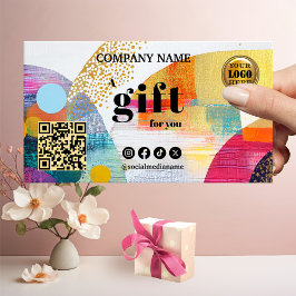 Cartão De Desconto Cartão-presente de Abstrato Colorido Moderno