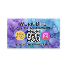 Código QR do Instagram de Negócios de Aquarela de